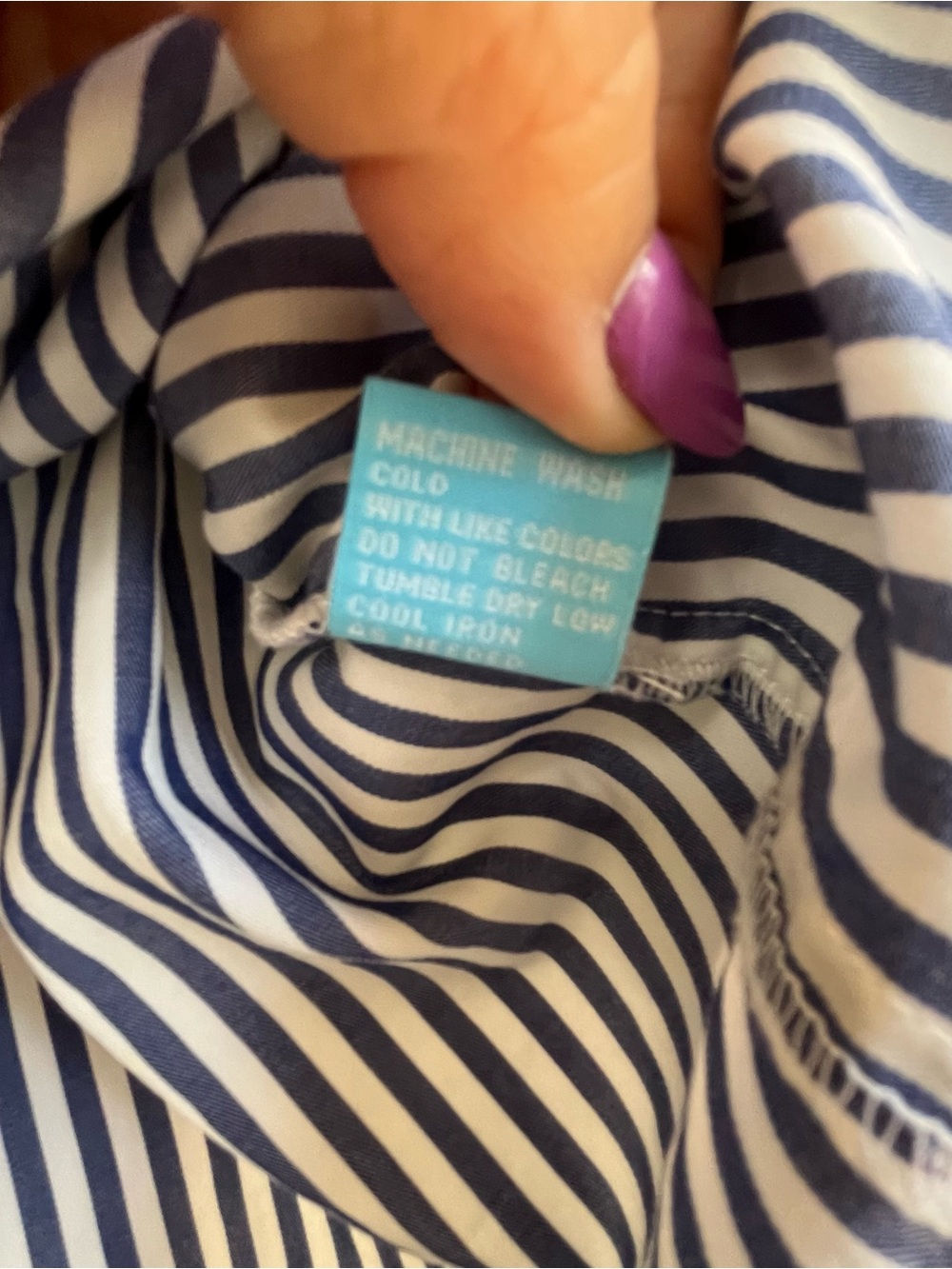 ✨J.McLaughlin Blue & White
Striped Nautical Tie-Cuff Blouse SZ M✨ - Picture 5 of 7